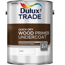 Product image for Dulux Trade 5Ltr Quick Drying Wood Primer Undercoat