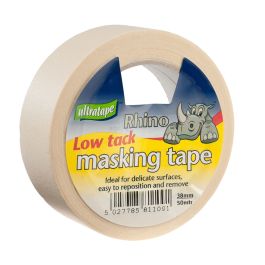 Product image for 38mm x 50m Low Tack Masking Tape