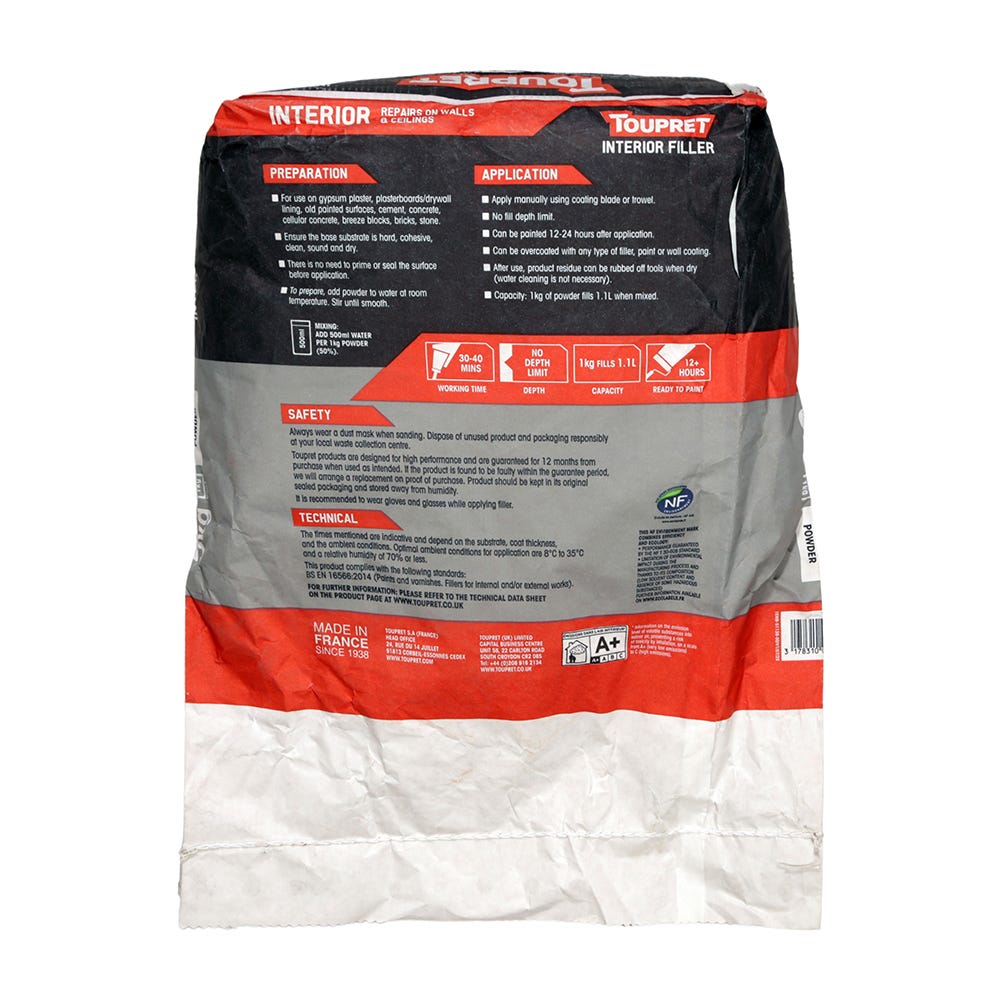 Image of Toupret Le Reboucheur Interior Filler 5kg