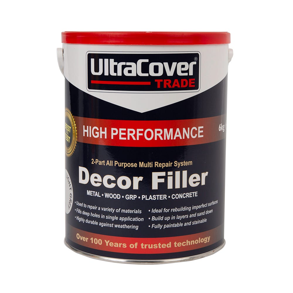 Product image for Ultracover Trade 2 Part All Purpose Decor Filler Light Grey 6kg