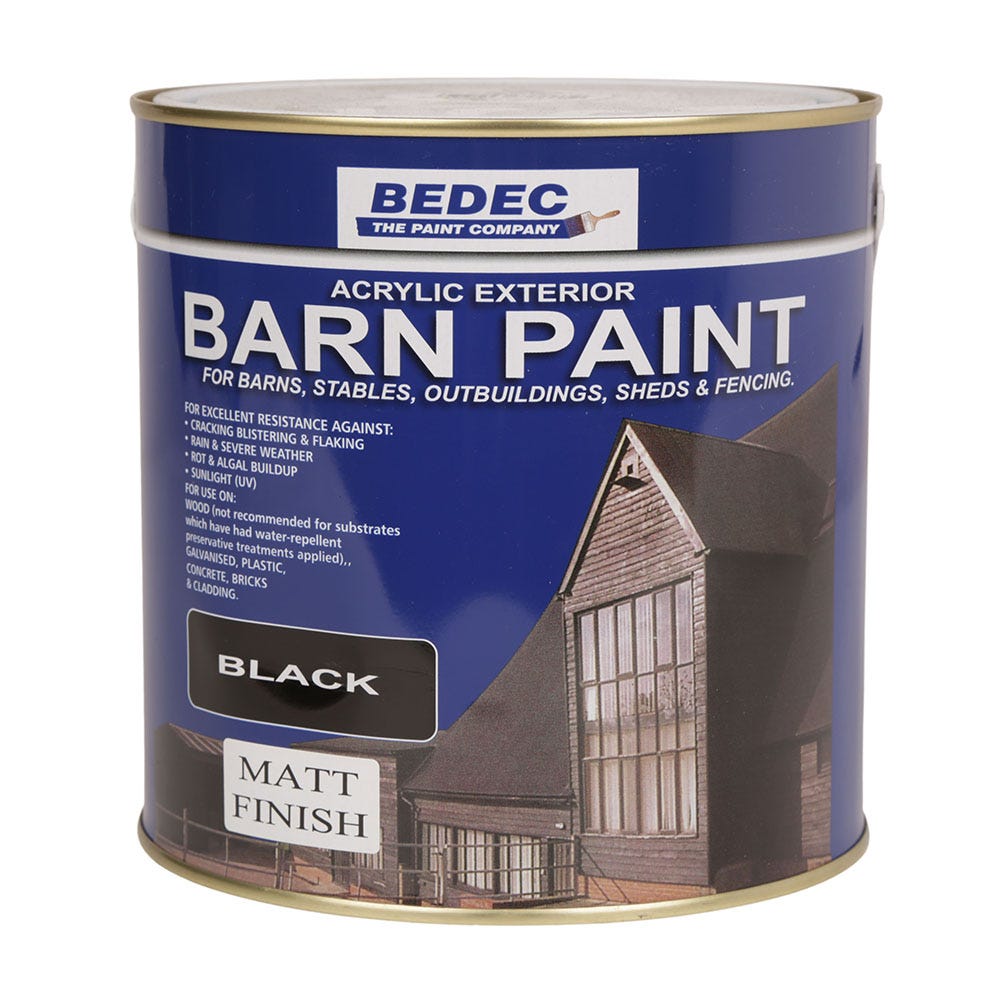 Image of Bedec Barn Paint Matt Black 2.5L
