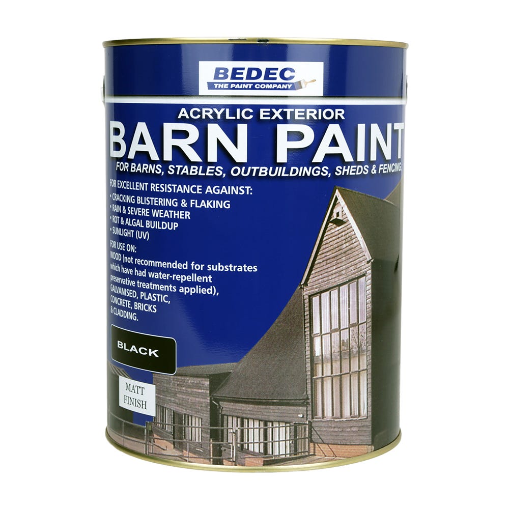 Image of Bedec Barn Paint Matt Black 5L