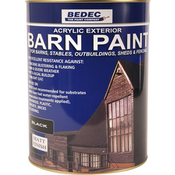 Product image for Bedec Barn Paint Matt Black 5L