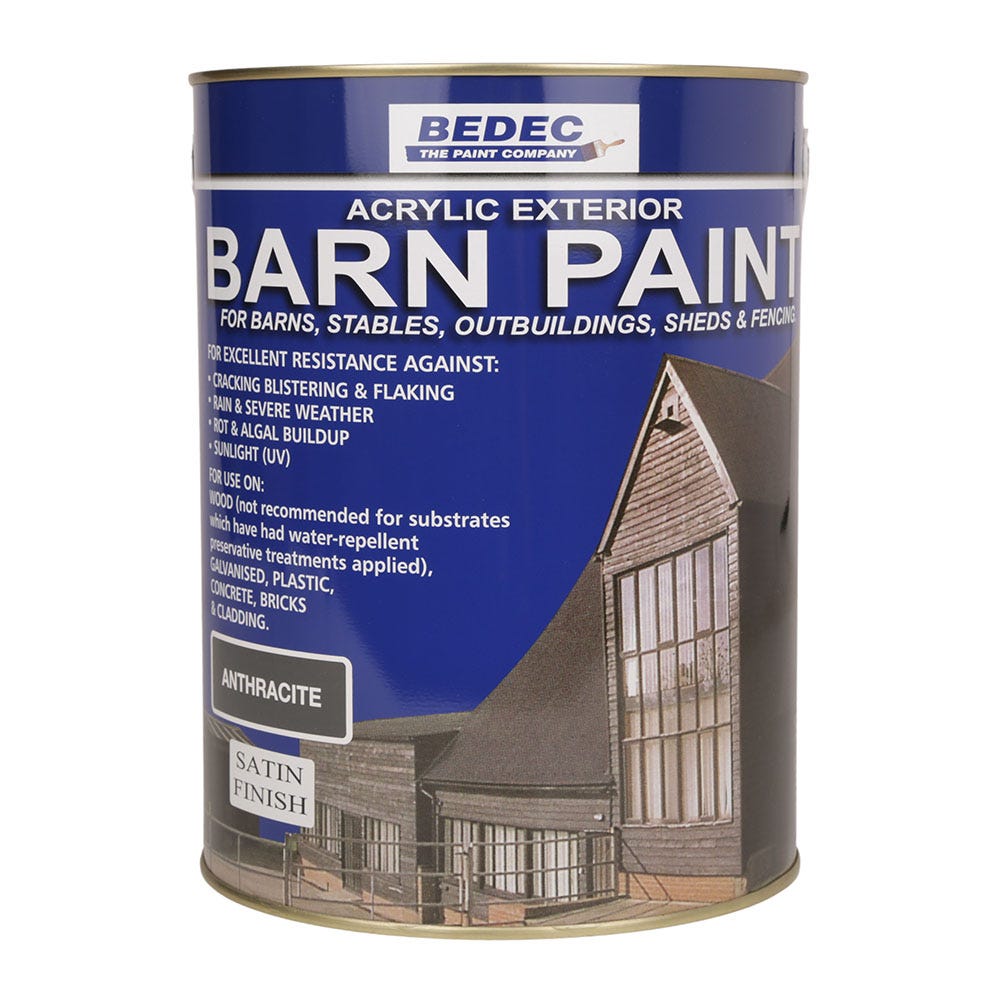 Image of Bedec Barn Paint Satin Anthracite 5L