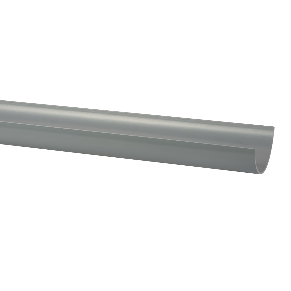 Product image for Polypipe Half Round Gutter 112mm X 2m Grey