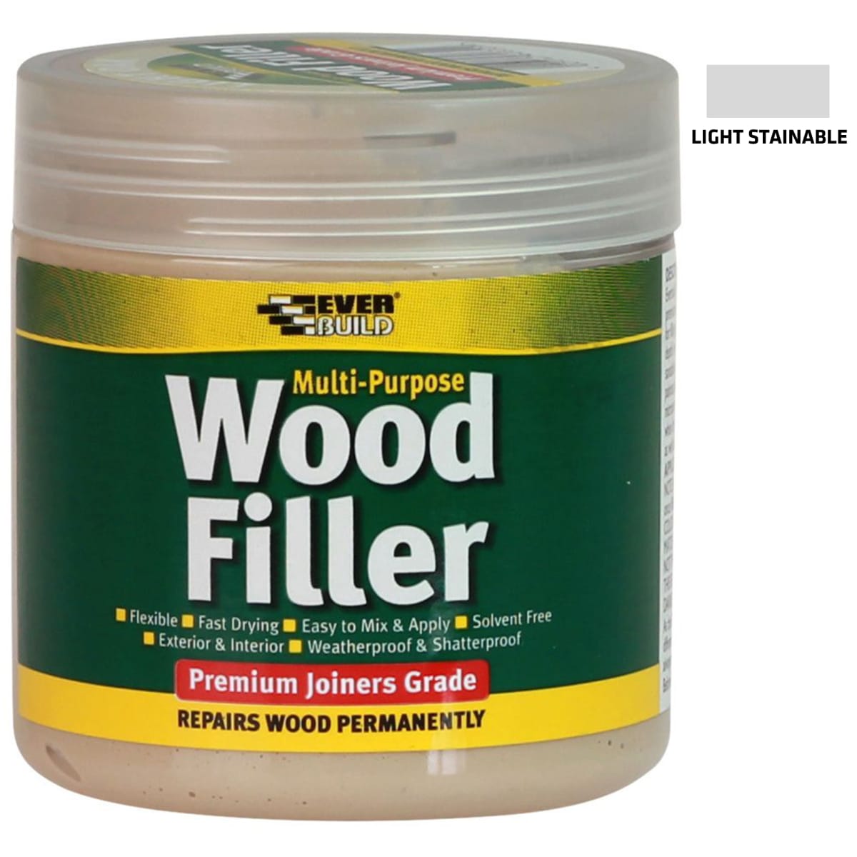 Product image for Everbuild Multi-purpose Wood Filler 250ml Light Stainable