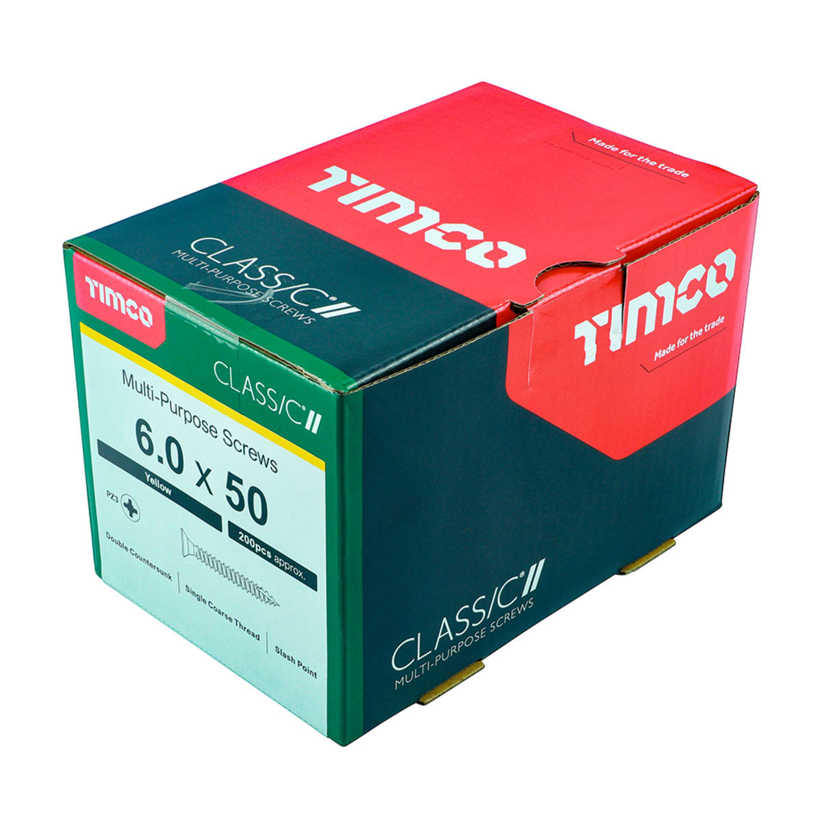Product image for TIMCO Classic Multi-purpose Double Countersunk Screws 6 Gauge 50mm L