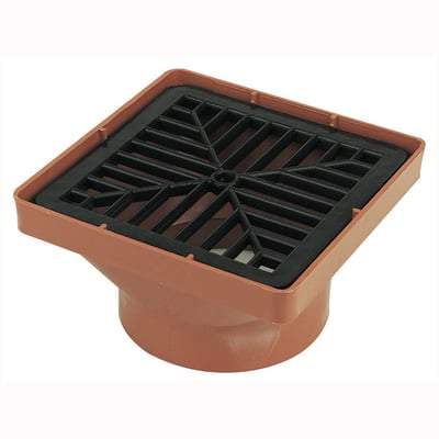 Product image for Underground Square Hopper Including Drain Grid With Spigot 110mm
