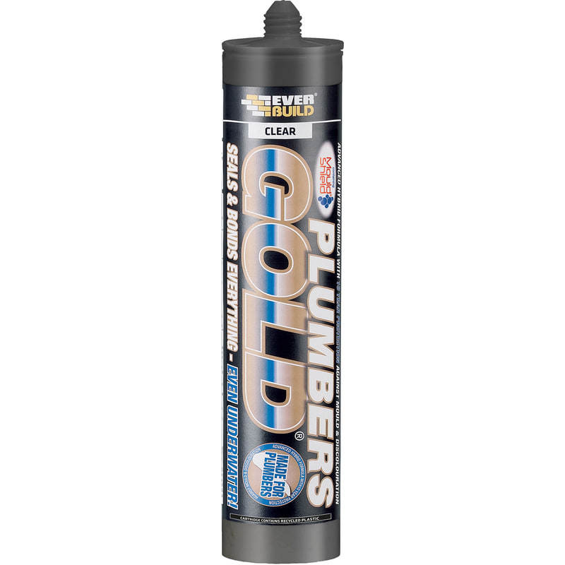 Product image for Everbuild Plumbers Gold Sealant &amp; Adhesive Clear 290ml