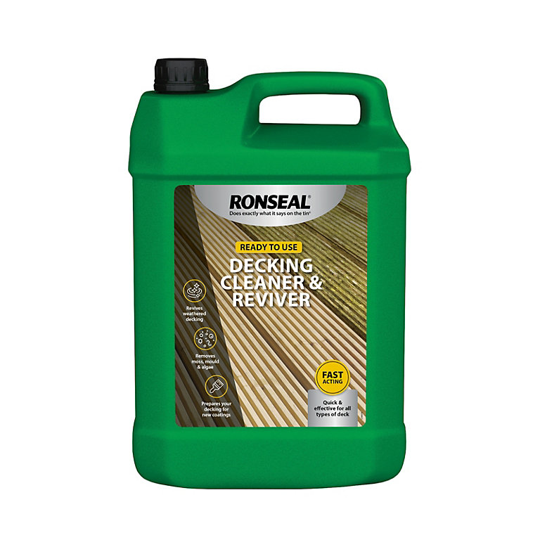 Product image for Ronseal Clear Decking Cleaner & reviver, 5L