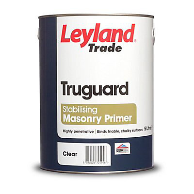 Product image for Leyland Trade Truguard Clear Masonry Stabilising primer, 5L