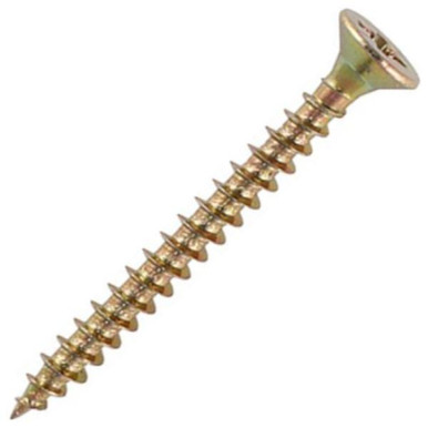 Product image for Timco Wood Screw, Carbon Steel, Yellow, CE Certified, Box of 200, 5 x 70mm