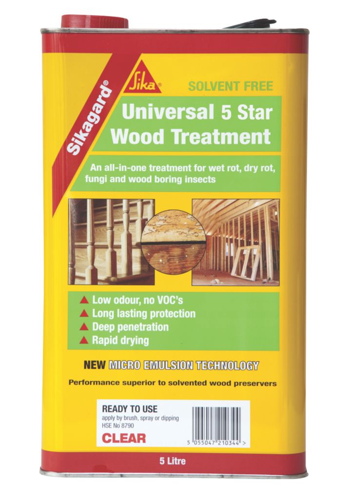 Product image for Sika 5Ltr Clear Wood Treatment
