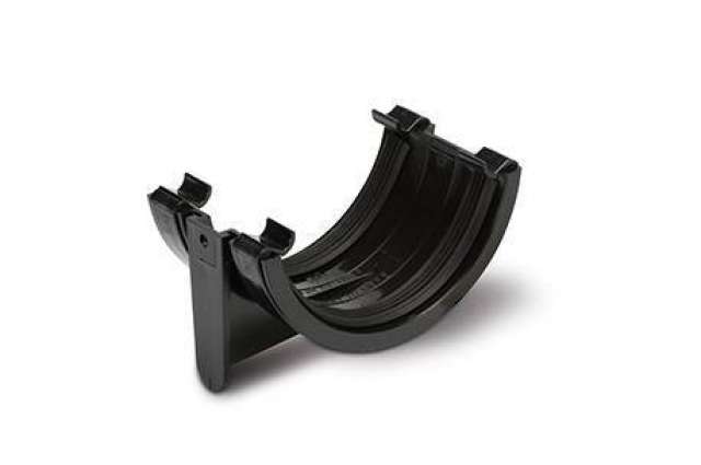 Product image for 112mm Half Round Gutter Union Bracket Black