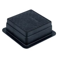 Image of Wavin OsmaDrain Plain Ended Rodding Eye Square Sealed 110mm Black