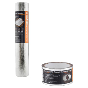 Product image for SuperFOIL Multi-Purpose Insulation Foil &amp; Tape Set - 1 x 7m