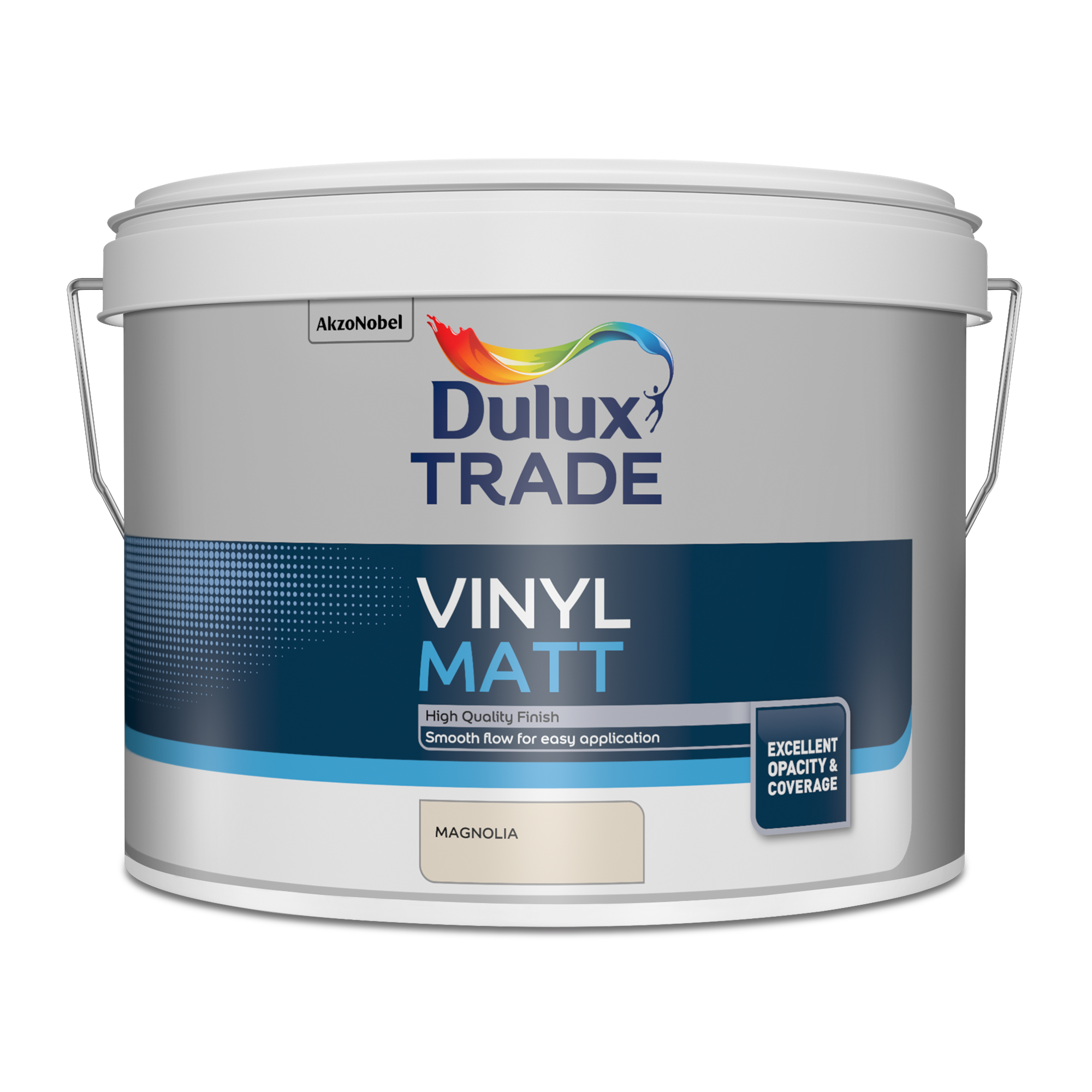 Product image for Dulux Trade Vinyl Matt 7.5L Magnolia