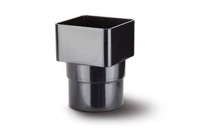 Product image for 65mm Square Downpipe to Round Adaptor Black