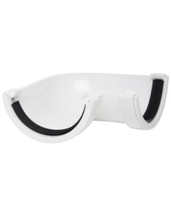 Product image for 112mm Roundstyle 90 Degree Gutter Angle White