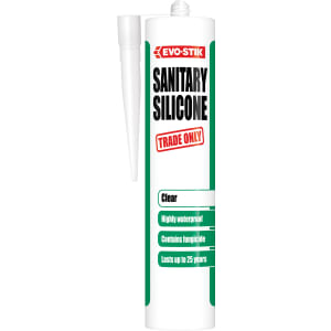 Product image for Evo-Stik Trade Only Sanitary Silicone Clear Sealant - 280ml