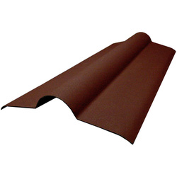Product image for Corrugated Bitumen Sheet Ridge Tile Red 1m