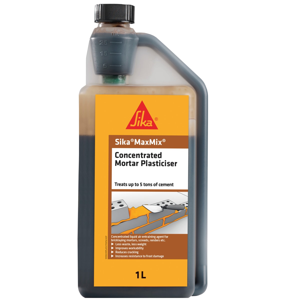 Product image for Sika MaxMix Plasticiser Brown 1l