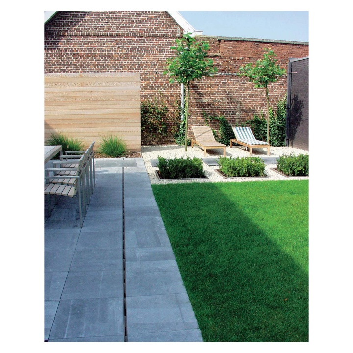 Product image for ACO HexDrain Brickslot 1m Channel with Slotted Grating