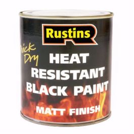 Product image for Rustins 500ml Heat Resistant Paint Black