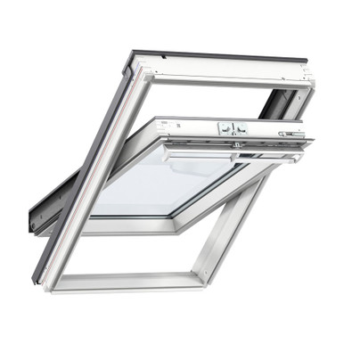 Product image for VELUX 940mm x 1600mm White Painted Finish Centre Pivot Roof Window GGL PK10 2070