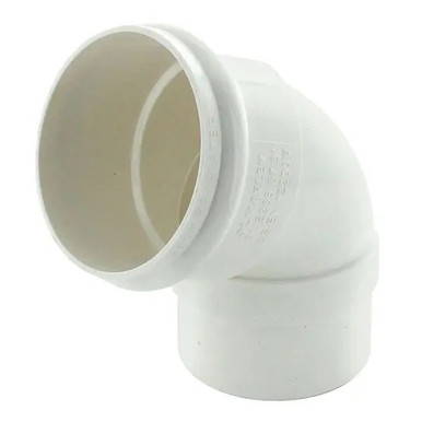 Image of Circular Downpipe, 68 mm, Offset Bend, 67.5 Degrees, White