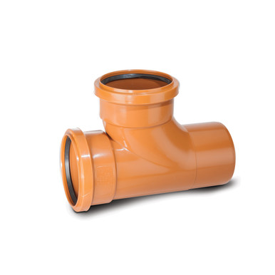 Image of Polypipe U/G Drain 110mm Double Socket Equal Junction 87.5Deg