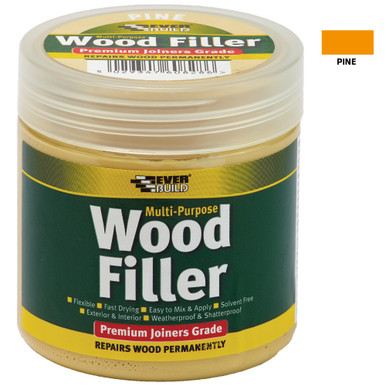 Product image for Everbuild Multi-Purpose Premium Joiners Grade Wood Filler, Pine, 250ml Tub