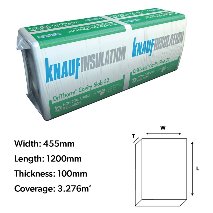 Image of Knauf Insulation Dritherm 32 Cavity Slab 100mm