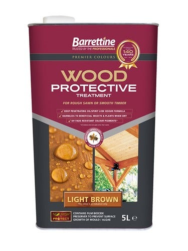 Product image for Barrettine Wood Protective Treatment 5L Light Brown