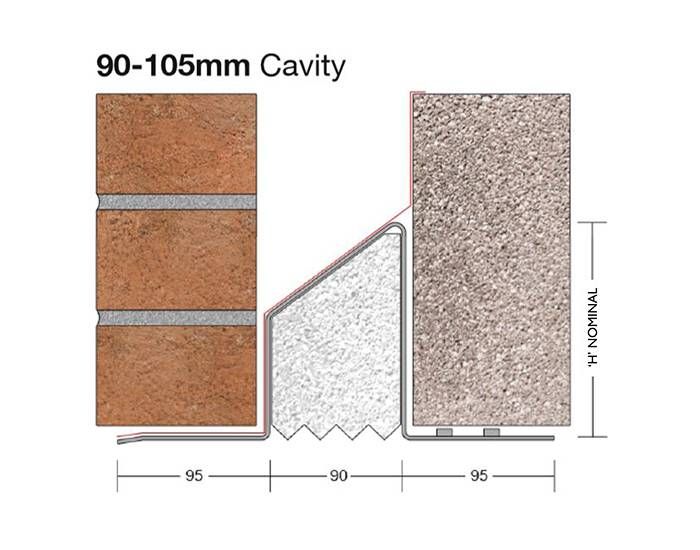 Image of Birtley CB90 Supergalv Cavity Wall Steel Lintel 900mm