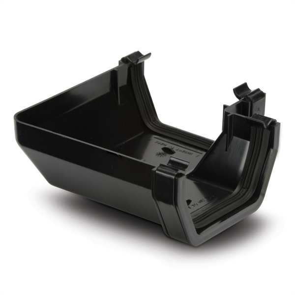 Product image for Square Gutter 90° Angle Black 112mm