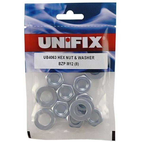 Product image for OJ Hex Nut And Washer BZP M16 (4)