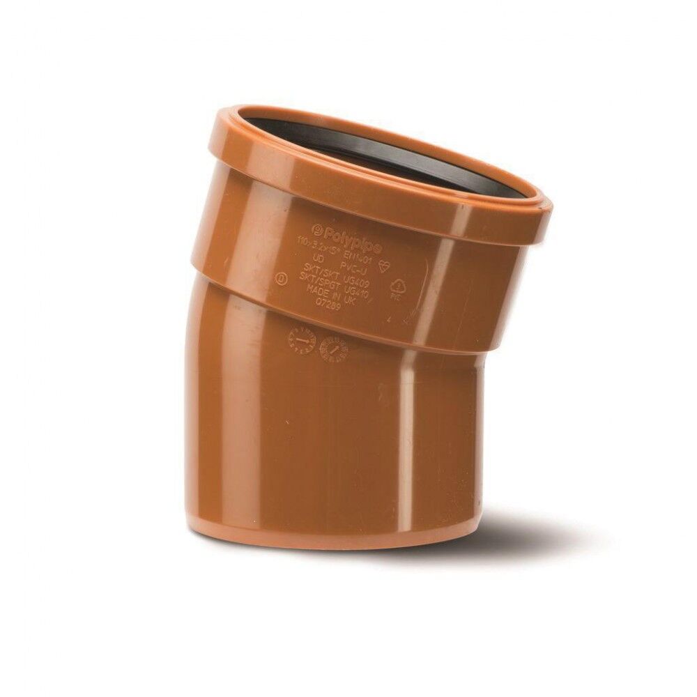 Product image for Underground 15° Short Radius Bend Single Socket 110mm