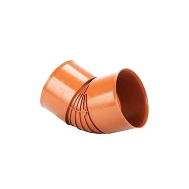 Product image for Polypipe Polysewer D/S Short Radius Bend, 150mm, 45 Degree