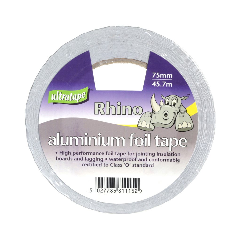 Product image for Ultratape Aluminium Foil Tape 75mm x 45.7m