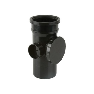 Product image for Brett Martin 110mm Soil Access Pipe, Single Socket, Black