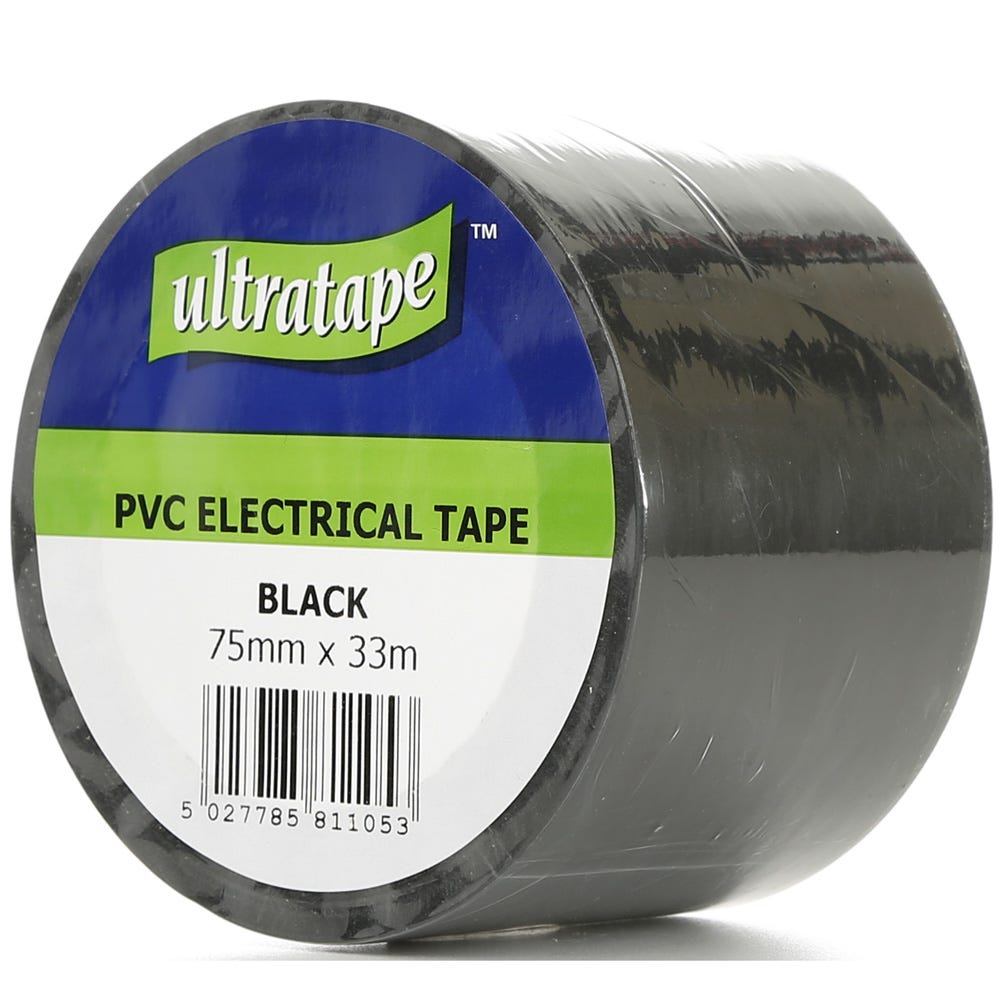 Product image for Ultratape PVC Tape Black 75mm x 33m