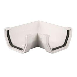 Product image for Brett Martin BR058W 114mm Square Gutter 90 Degree Angle White