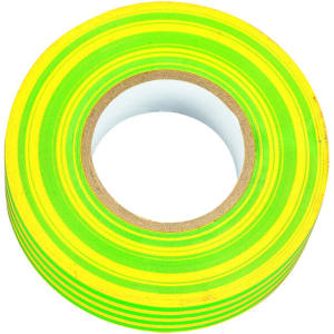 Product image for Deta Green &amp; Yellow PVC Electrical Insulation Tape - 20m x 19mm