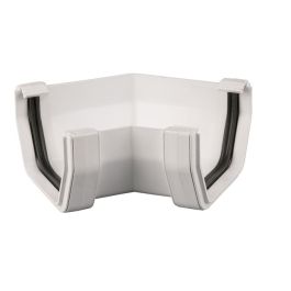 Product image for Brett Martin BR059W 114mm Square Gutter 135 Degree Angle White