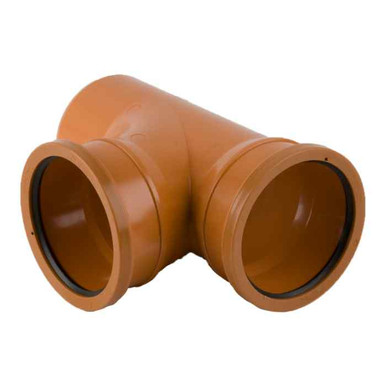 Product image for Brett Martin Underground 110mm x 110mm Double Socket Branch, 87.5 Degrees