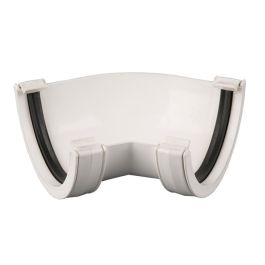 Product image for Brett Martin BR049W 112mm Half Round Gutter 135 Degree Angle White