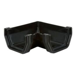 Product image for Brett Martin BR058B 114mm Square Gutter 90 Degree Angle Black