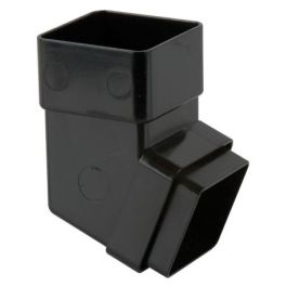 Product image for Brett Martin BR509B 65mm Square Downpipe 92.5 Degree Offset Bend Black