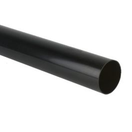 Product image for Brett Martin BR203B 68mm x 4m Plain End Round Downpipe Black